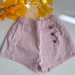 Zara girl soft pink shorts size 4-5 years